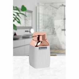 Striped Square Soap  Dispenser - Rose