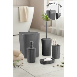 Safir Bathroom Set (5 pcs) / Anthracite