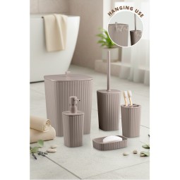 Safir Bathroom Set (5 pcs) / Brown