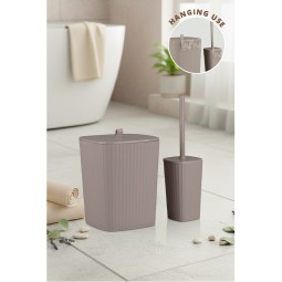 Safir Bathroom Set 2 Pcs / Brown