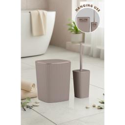 Safir Bathroom Set 2 Pcs / Brown