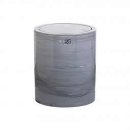 Round Marble Trash Can