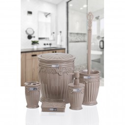 Sultan Bathroom Set (5 Pcs) - Brown