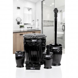 Sultan Bathroom Set (5 Pcs) - Black