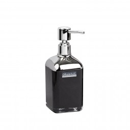 Double Layer Transparent  Square Soap Dispenser - Chrome