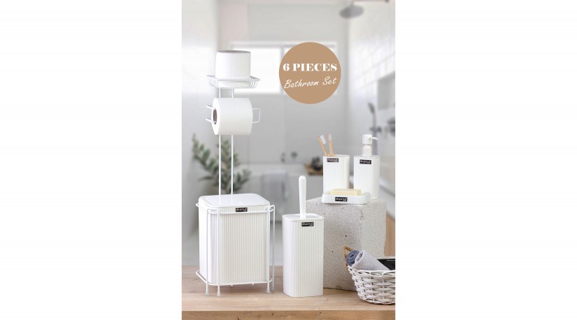 Replacement Square WC Paper Holder / White 6-Piece Mina
