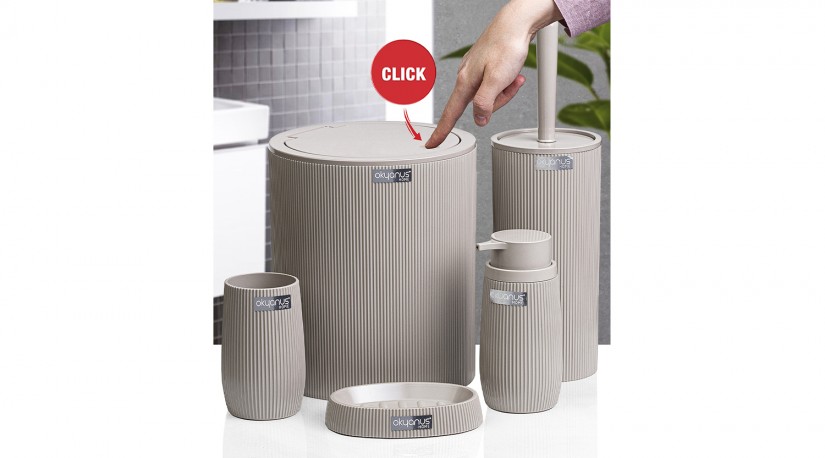 Bella Bathroom Set (5 Pcs) - Brown