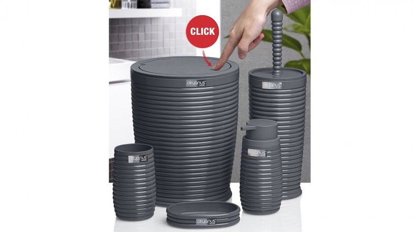 Elegance Bathroom Set (5 Pcs) - Anthracite