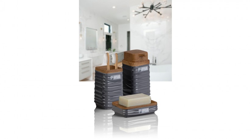 Luna Square 3 PCS Bathroom Set / Wooden