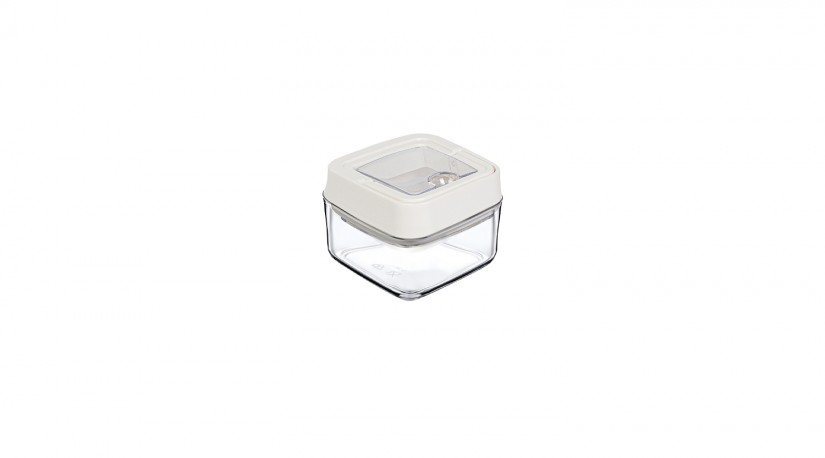 Vacuum Square Storage Jar No:1 White (250 ML)