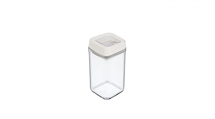 Vacuum Square Storage Jar No:3 White (900 ML)