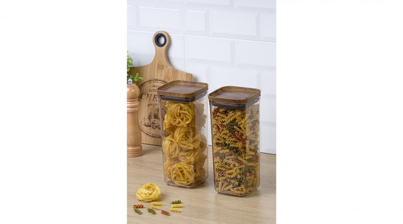 Practical Square Storage Jar Set 2 pcs No:5