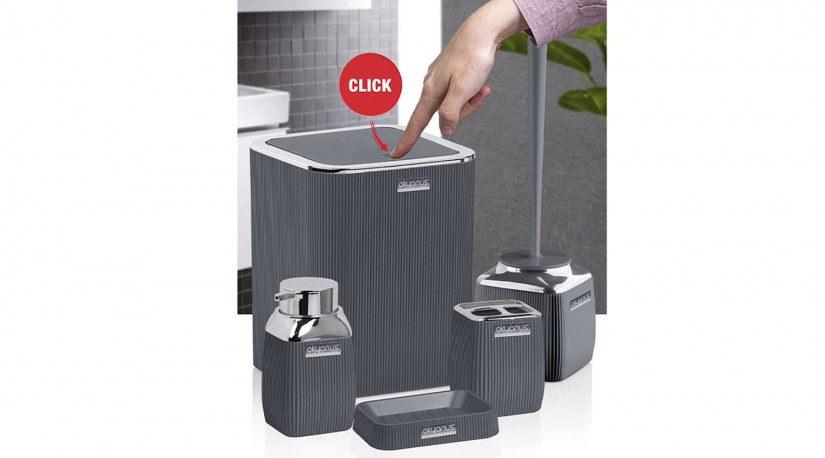 Diva Bathroom Set (5 Pcs) Chrome - Anthracite