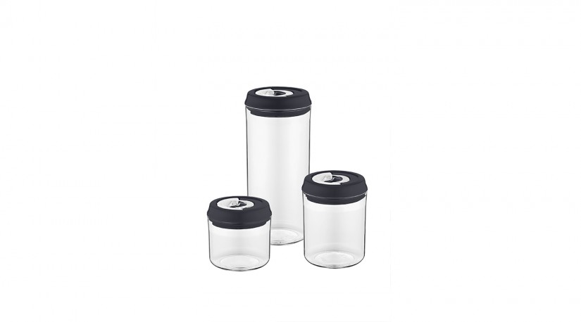Vacuum Storage Jar Set (3 pcs.) Anthracite