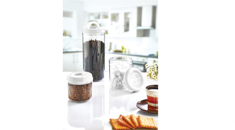 Vacuum Storage Jar Set (3 pcs.) White