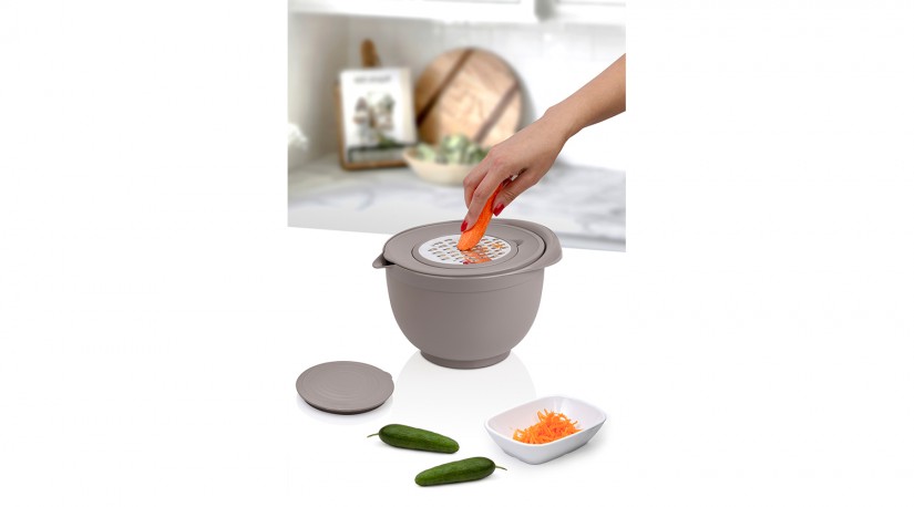 Mixer Bowl  (2600 ml) and Grater Lid Sets