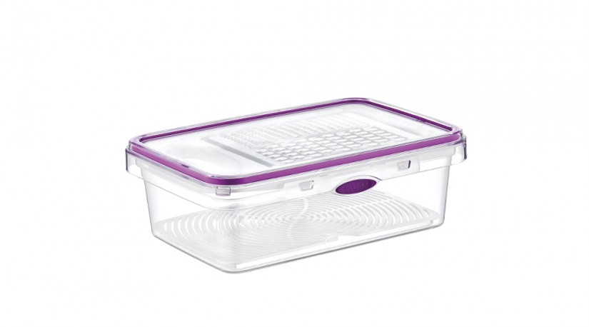 Smart Click Storage Container With Grater (1600 ml) Purple