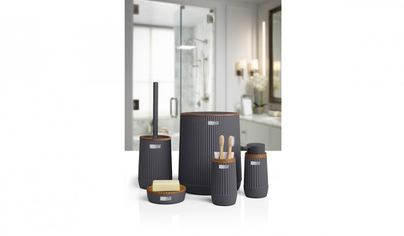 Nida Bathroom Set (5 pcs) / Accessory  Anthracite