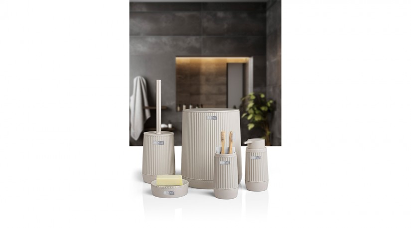 Nida Bathroom Set (5 pcs) / Beige