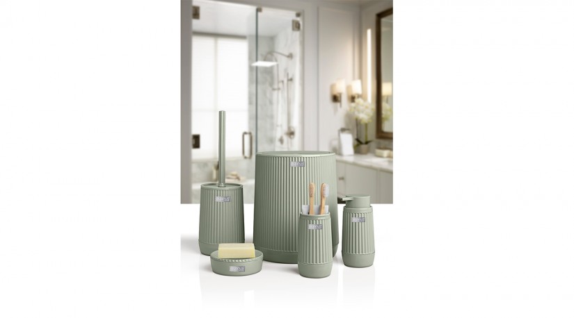 Nida Bathroom Set (5 pcs) / Green