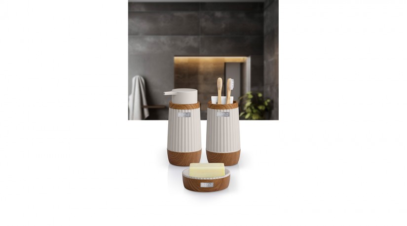 Nida Bathroom Set (3 pcs) / Wooden