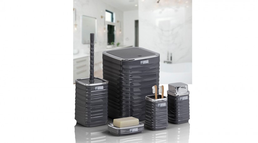 Luna 5 PCS Bathroom Set/Chrome-Anthracite