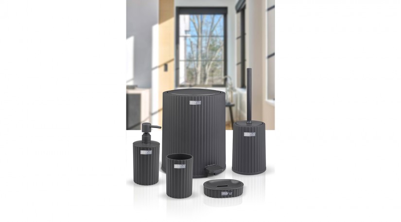 Coliseum 5 Pcs Bathroom Set Anthracite