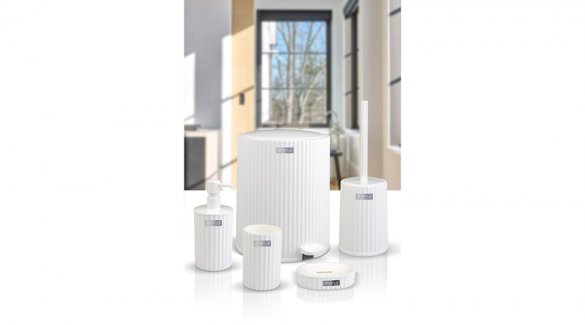Coliseum 5 Pcs Bathroom Set White