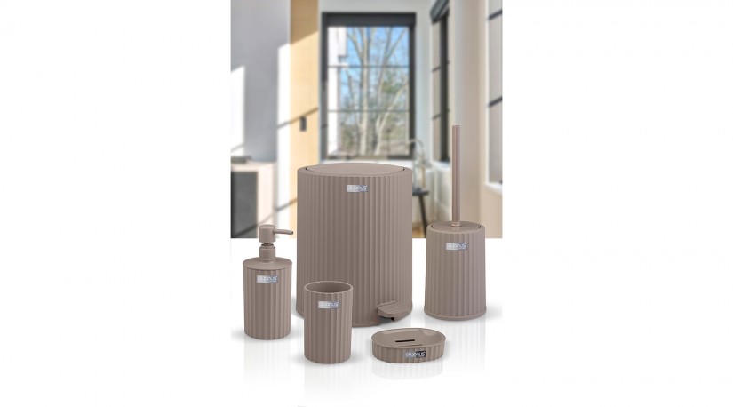 Coliseum 5 Pcs Bathroom Set Brown