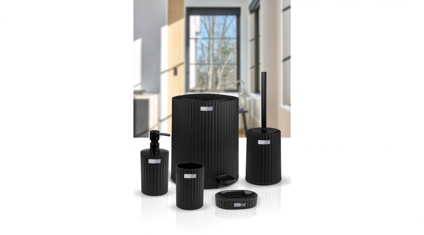 Coliseum 5 Pcs Bathroom Set Black