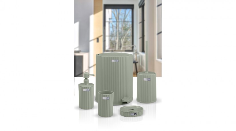 Coliseum 5 Pcs Bathroom Set Green