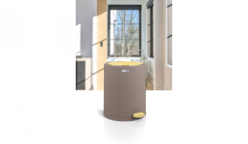 Coliseum Trash can with Pedal / Gold