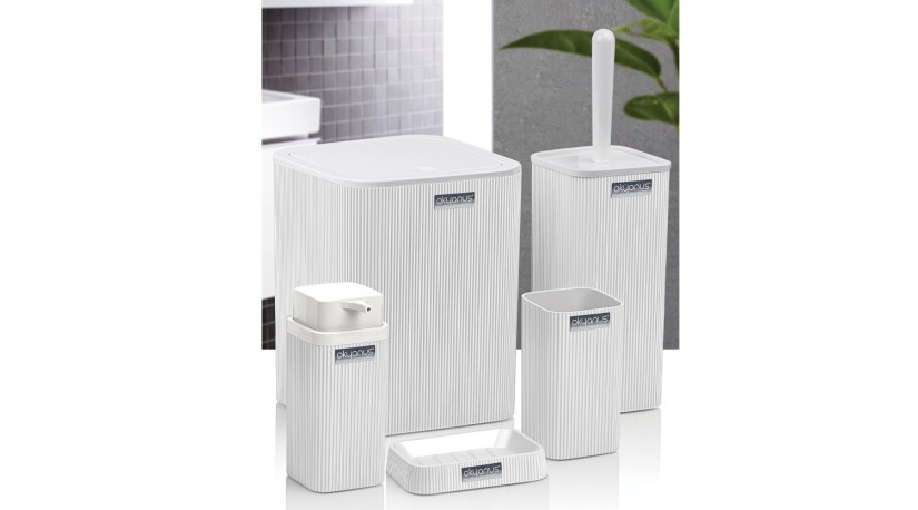 Stella Bathroom Set (5 Pcs) - White