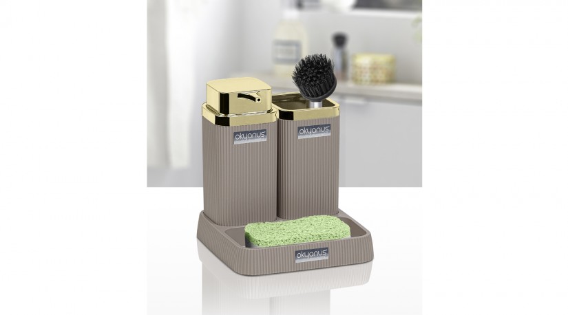 Stella Sink Side Organizer Gold - Brown