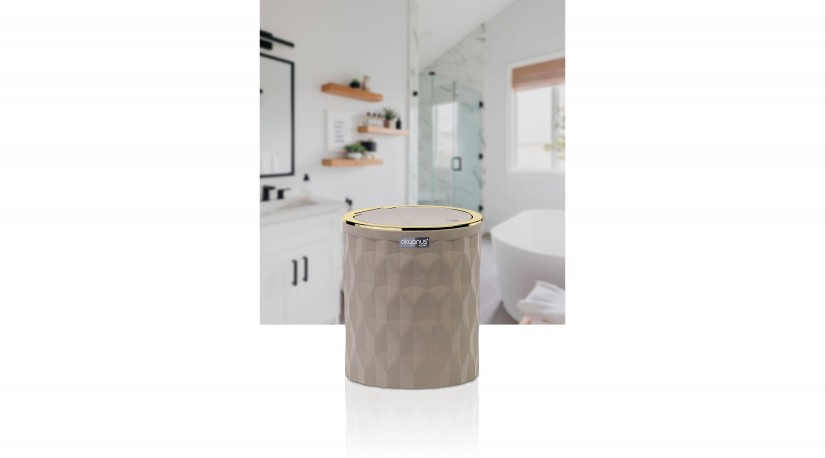 Diamond Trash Can - Gold