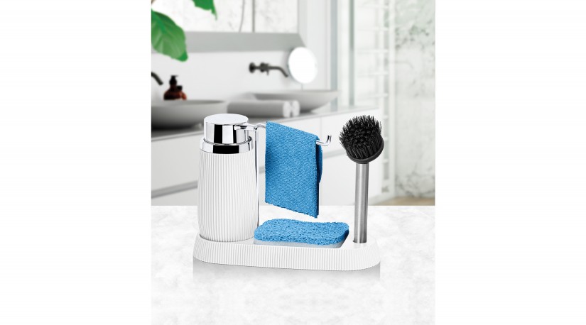 Premium Dispenser And Brush White