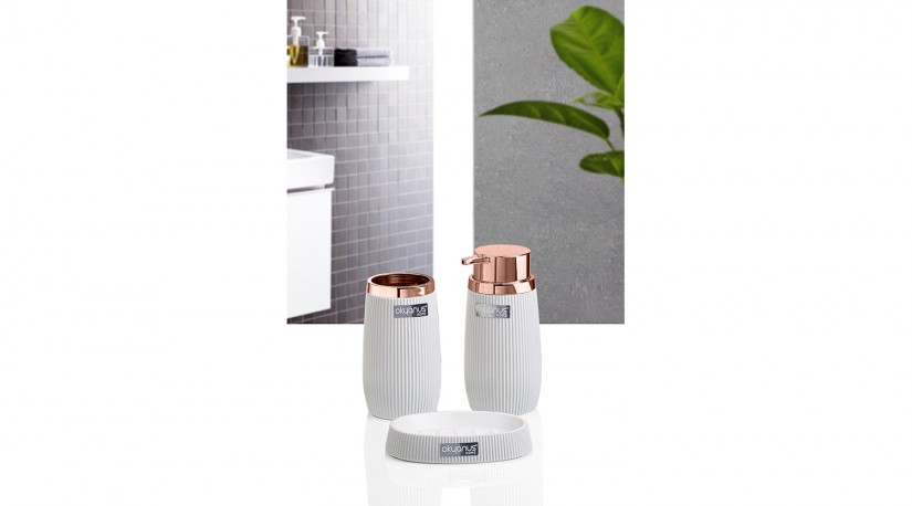 Bella Bathroom Set (3 Pcs) - Rose