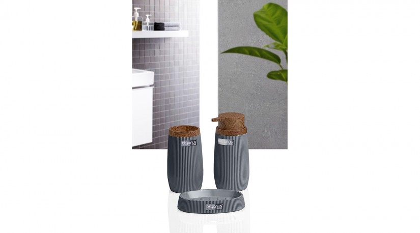 Bella Bathroom Set (3 Pcs) - Wooden