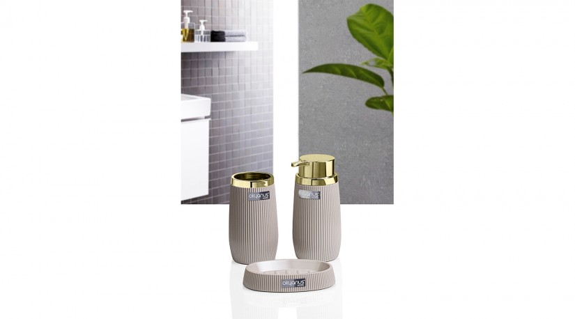 Bella Bathroom Set (3 Pcs) Gold