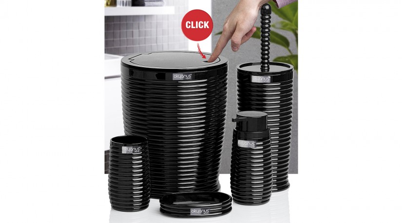 Elegance Bathroom Set (5 Pcs) - Black