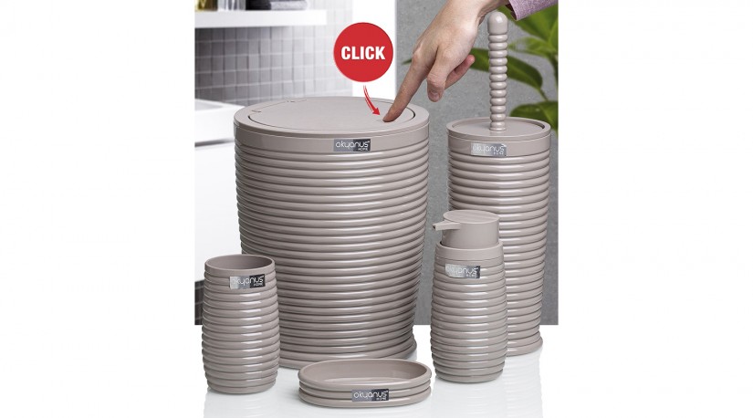 Elegance Bathroom Set (5 Pcs) - Brown