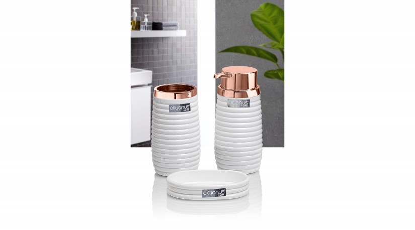 Elegance Bathroom Set (3 Pcs) - Rose