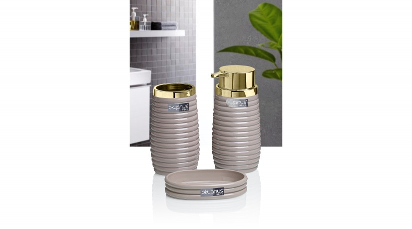 Elegance Bathroom Set (3 Pcs) - Gold