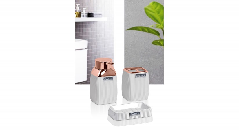 Diva Bathroom Set (3 Pcs) - Rose