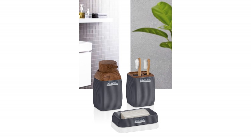 Diva Bathroom Set (3 Pcs) - Wooden