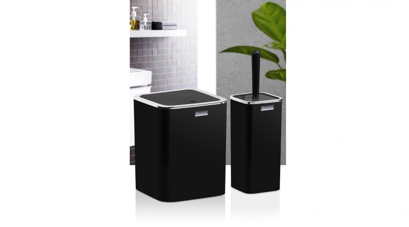 Square Bathroom Set (2 Pcs) Chrome