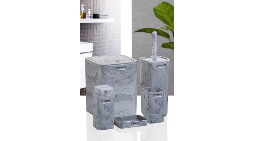 Square Marble Bathroom Set (5 Pcs)