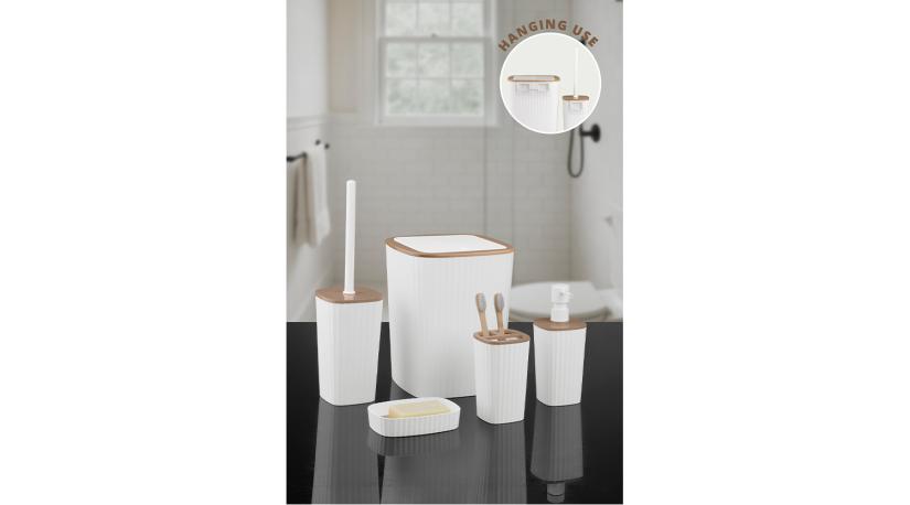 Safir Bathroom Set (5 pcs) Due / White
