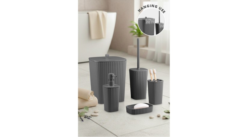 Safir Bathroom Set (5 pcs) / Anthracite