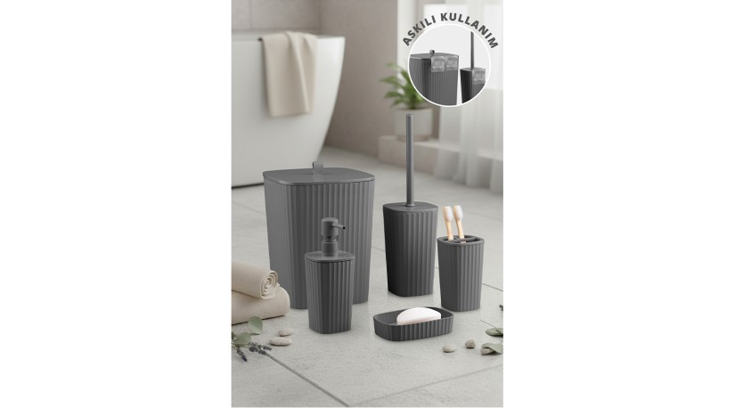 Safir Bathroom Set (5 pcs) / Anthracite